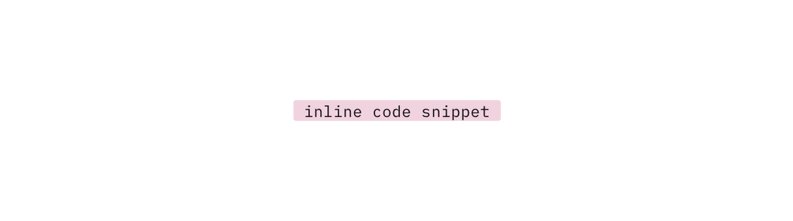 Inline code snippet click target